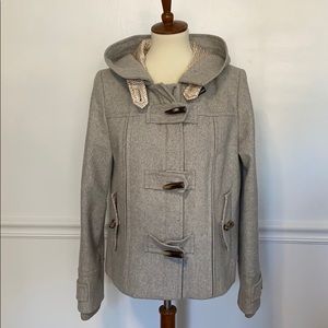 Elevenses Anthropologie First Frost wool coat gray